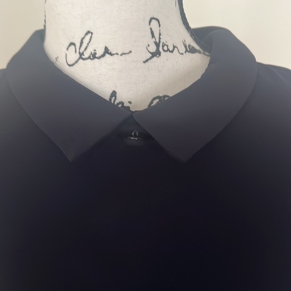 Iris and ink midnight blue knee length dress with back zipper size uk14 - Picture 2 of 6